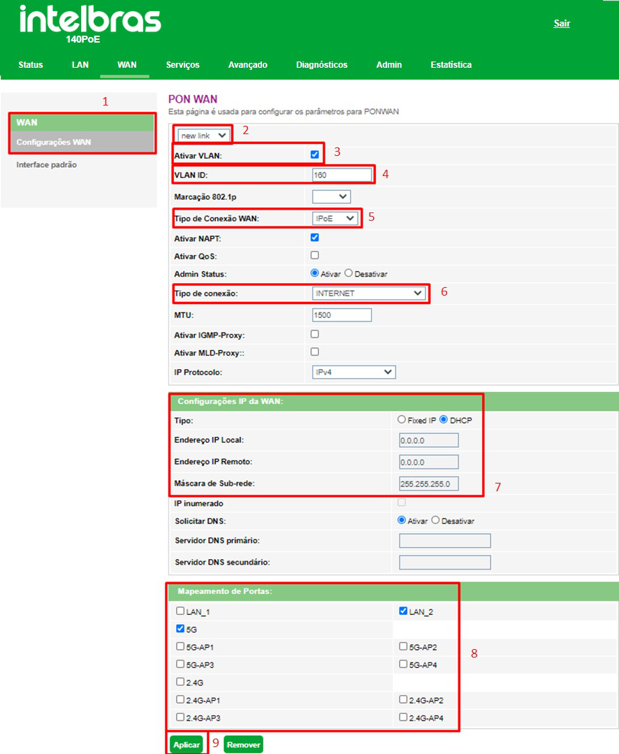 Configuração DHCP