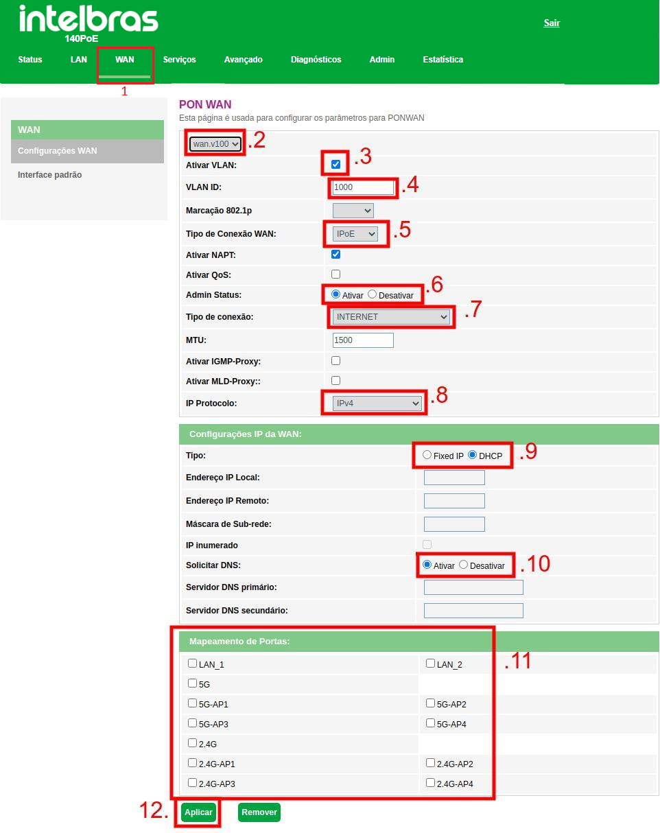 Configuração Router