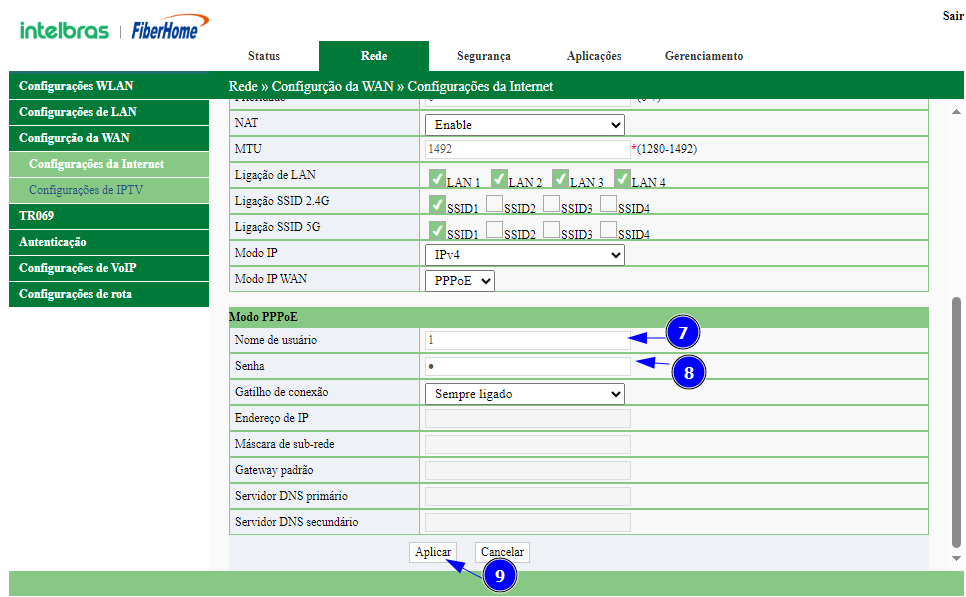 Configuração Router