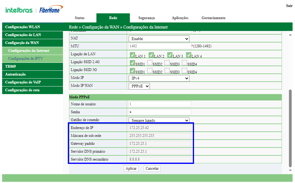 Configuração Router