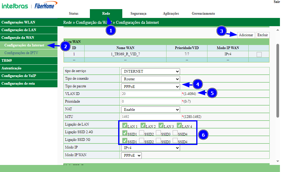 Configuração Router