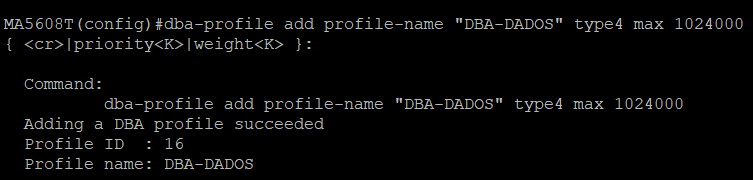 Criando DBA profile
