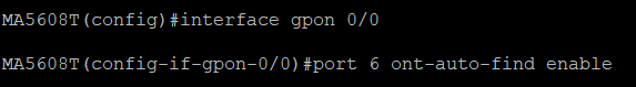 Ativando o comando "display ont autofind"