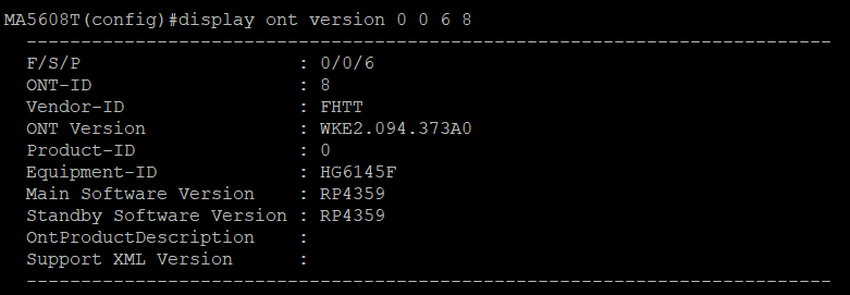 Verificação da versão de firmware atual da ont