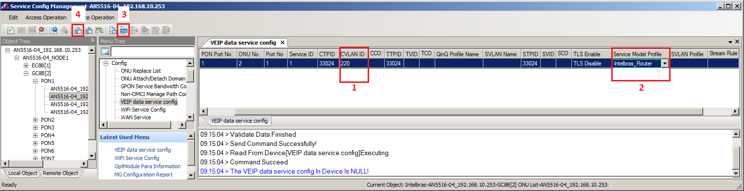 Configurando perfil de dados