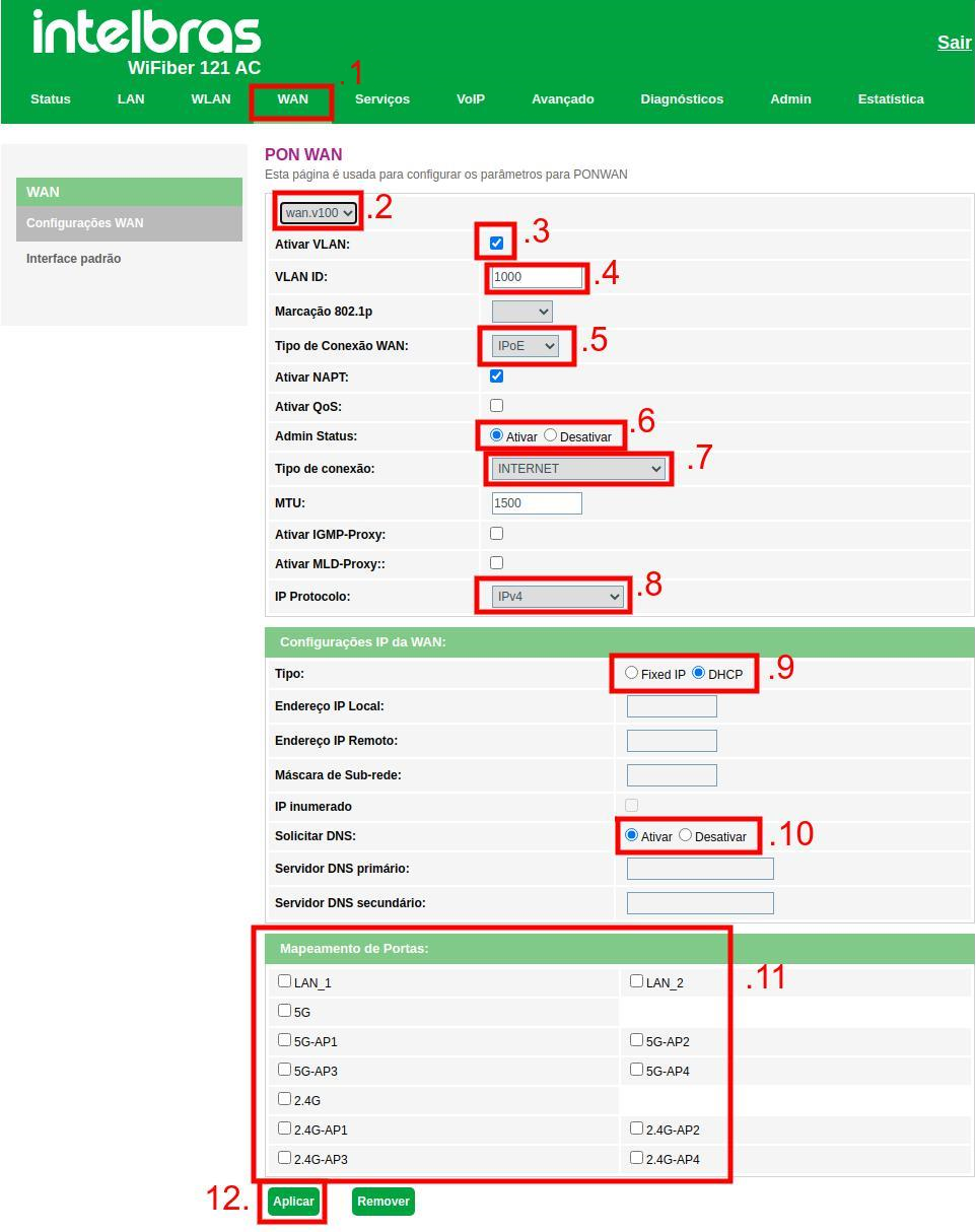 Configuração Router