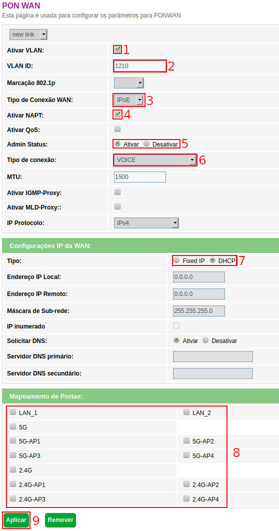 Configurando a WAN
