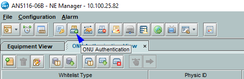 Acessando o ONU Authentication View