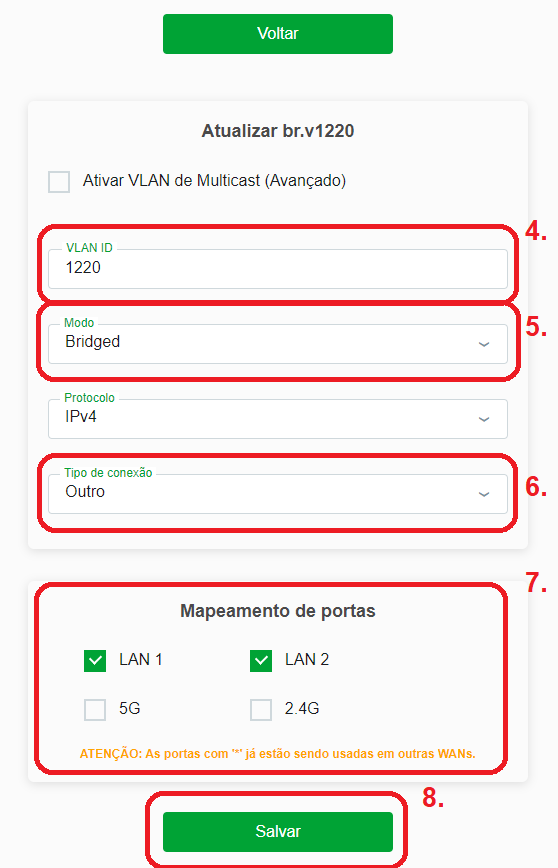 Configurando a WAN